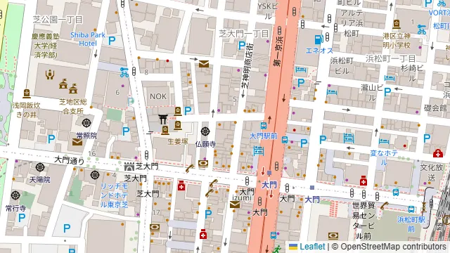 ビストロガブリ 大門店の周辺地図