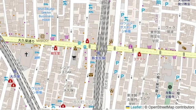 としょかんのうら高田馬場の周辺地図