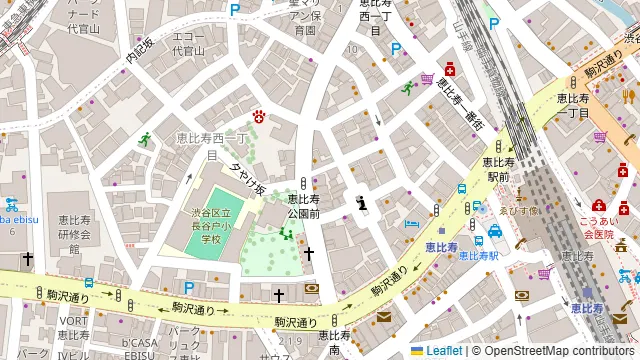 ROOF TOP YEBISU TERRACEの周辺地図