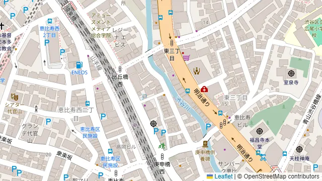 リバーサイドebisuの周辺地図