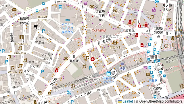 渋谷ガーデンスペース道玄坂店の周辺地図