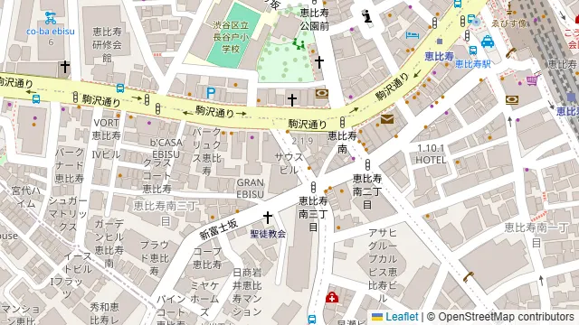 cafe&dining nurikabe(ヌリカベ) 恵比寿の周辺地図