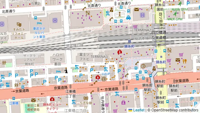 Darts UP 錦糸町の周辺地図