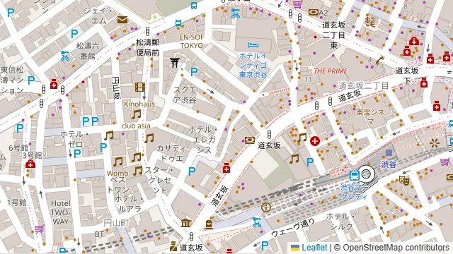 ASOBI BAR COCO 渋谷道玄坂店の周辺地図