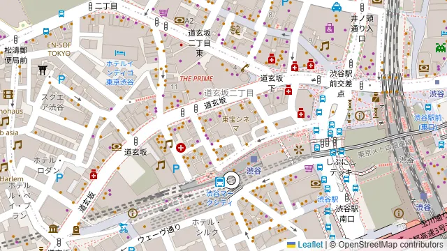 ダイニングダーツバー Bee 渋谷店の周辺地図