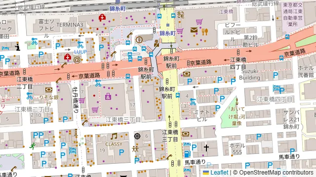 Darts UP 錦糸町の周辺地図
