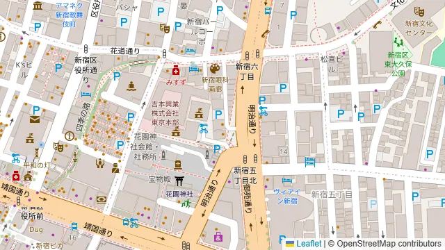 新宿ティアラの周辺地図
