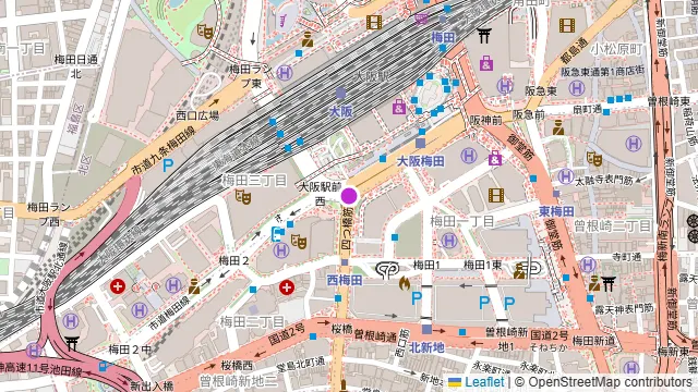梅田スカイビル 貸切パーティースペースの周辺地図
