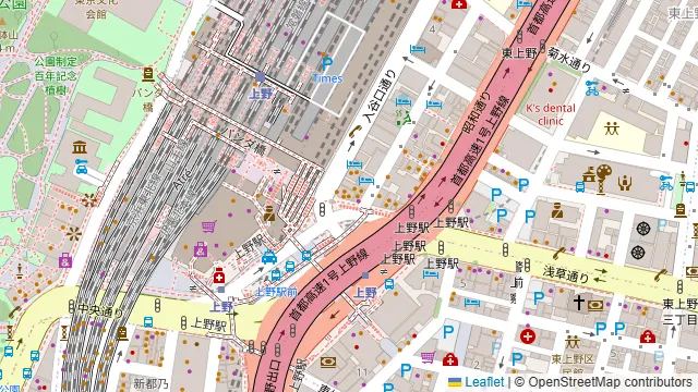 稲ノ和 上野店の周辺地図