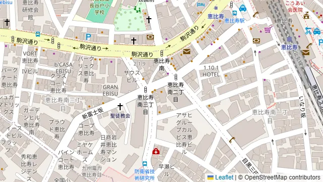 cafe&dining nurikabe 恵比寿本店の周辺地図
