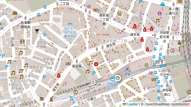 渋谷ガーデンスペース道玄坂店の周辺地図
