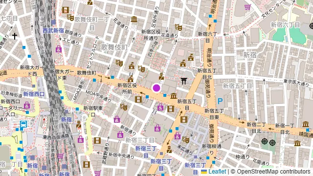 TIME SHARING 新宿5Aの周辺地図
