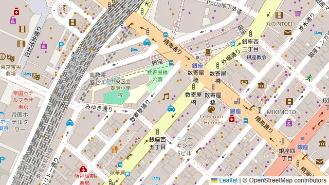THE APOLLO GINZAの周辺地図