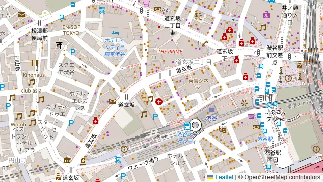 渋谷ガーデンスペース道玄坂店の周辺地図