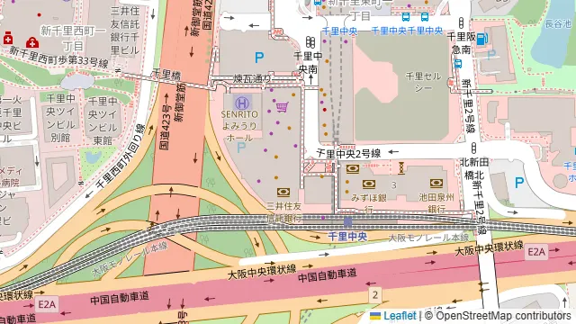 SALVATORE CUOMO & BAR 千里中央の周辺地図