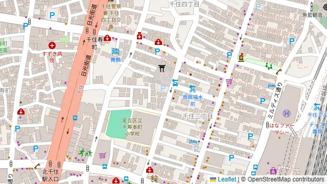 Pizzeria & Trattoria AD’ACCHIO 北千住店の周辺地図