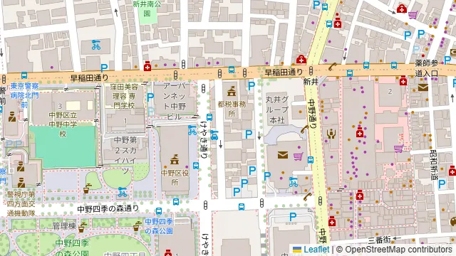 グラン・パ 中野北口店の周辺地図