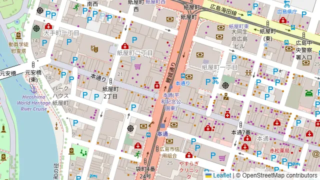 TKP広島本通駅前カンファレンスセンターの周辺地図