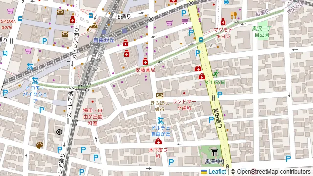 自由が丘プラス南口店の周辺地図