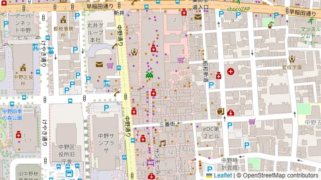 炭火ビストロ ゴーバル 中野店の周辺地図
