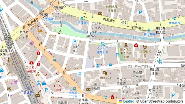 STUDIO VIZZ EBISUの周辺地図