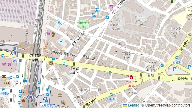 昭和浪漫 大井町の周辺地図