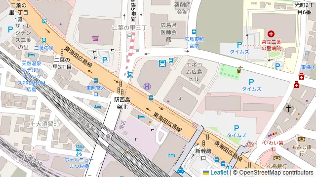 リージャス 広島駅前ビジネスセンターの周辺地図