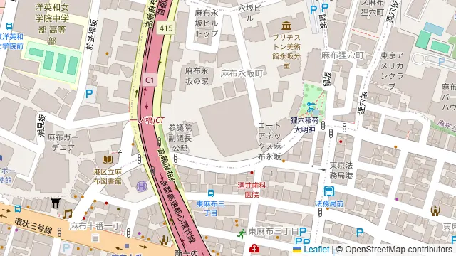 炭火串焼ヒ ヨク之トリ 麻布十番店の周辺地図