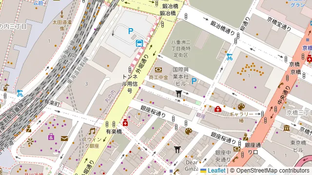 アナログ八重洲の周辺地図