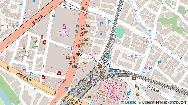 アジアンビストロDai 二子玉川店の周辺地図