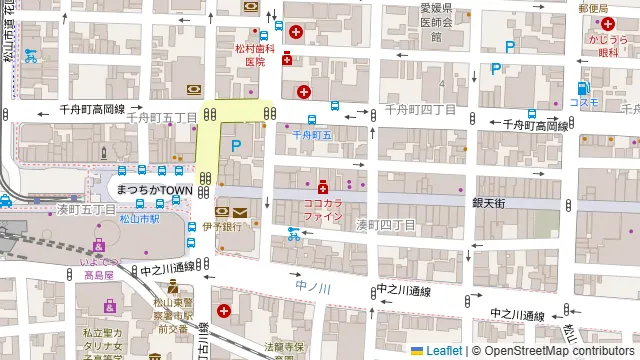 松山レンタルスタジオみかんの周辺地図
