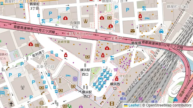 バグース 横浜西口店の周辺地図