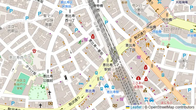 恵比寿ハイボールバーの周辺地図