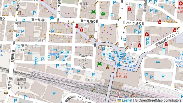 炭火焼肉居酒屋 いくどん 八王子駅前店の周辺地図