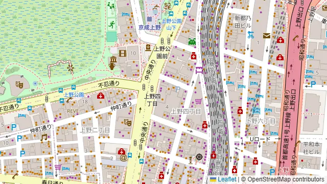 ビアポンバー GROVE 上野店の周辺地図