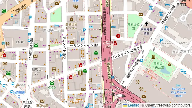 ダイニングダーツバーBee 池袋店の周辺地図