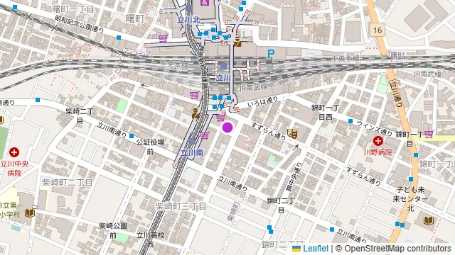 GEMS立川 PEP LOUNGEの周辺地図