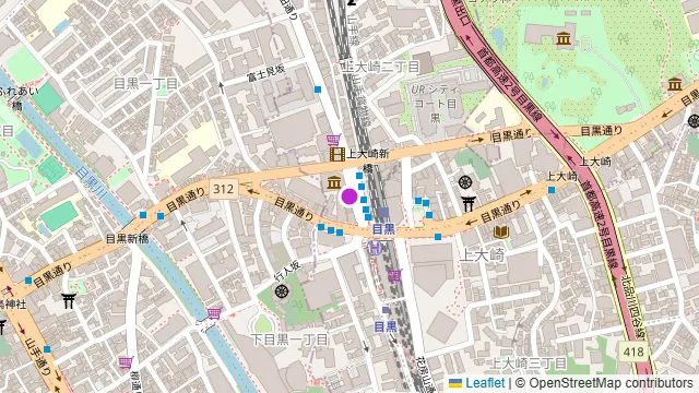 もつ焼き 目黒 ふじ屋の周辺地図