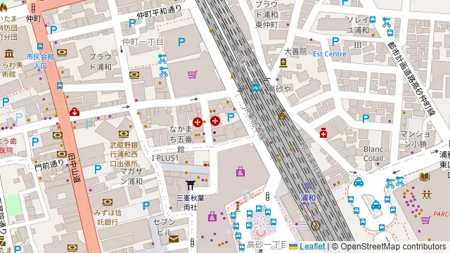 カラオケ ビッグエコー 浦和店の周辺地図