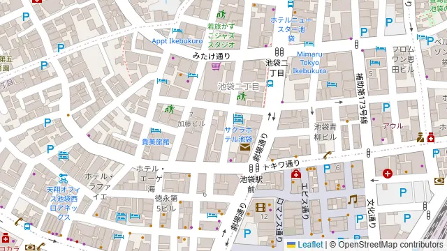 サクラカフェ&レストラン 池袋の周辺地図