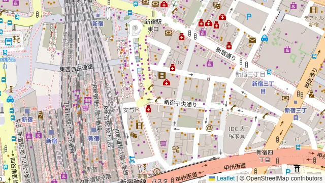 TOMBOY新宿店の周辺地図