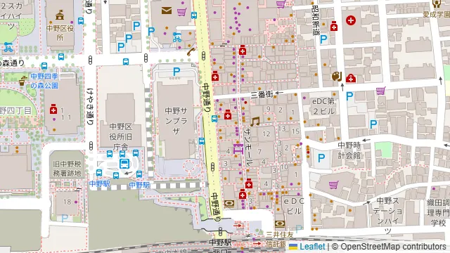 ネオビストロ MURA 中野店の周辺地図