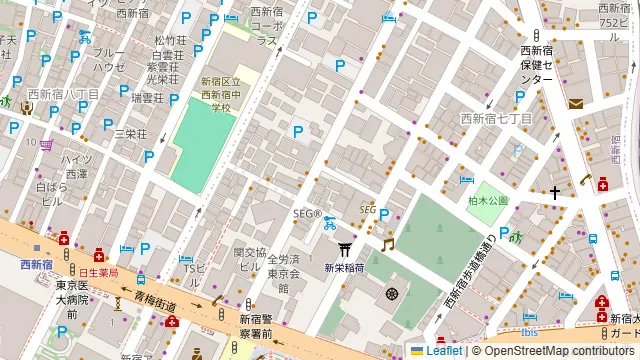 whity西新宿の周辺地図