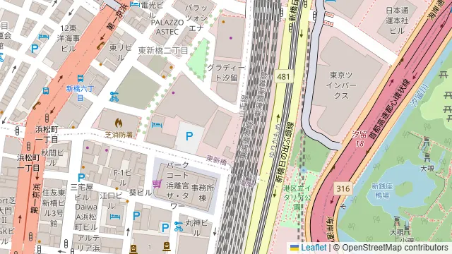 フルーラウンジ浜松町の周辺地図