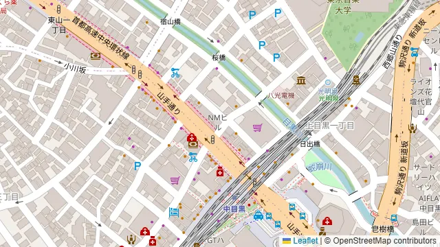 PonPon Lounge 中目黒の周辺地図