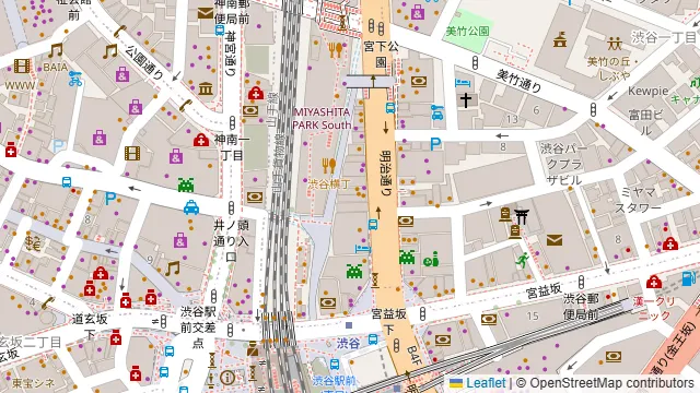 ふれあい貸し会議室 渋谷宮下パークビルの周辺地図