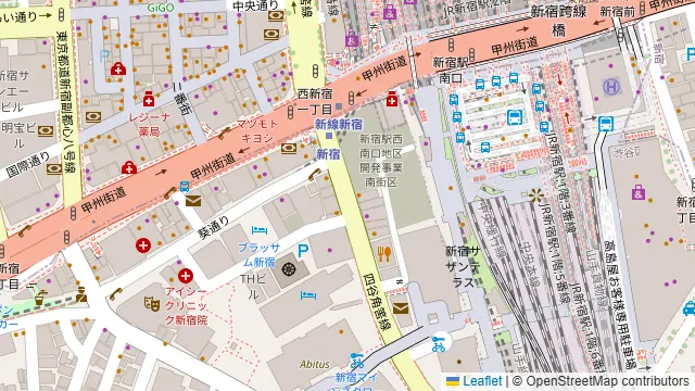 エクセルシオールスペース西新宿店の周辺地図