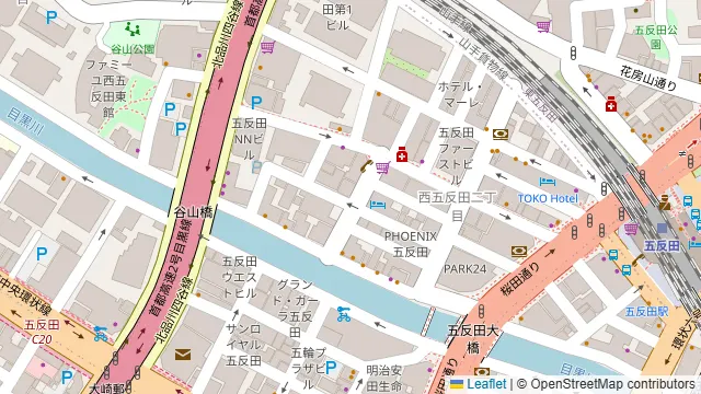 artia五反田の周辺地図