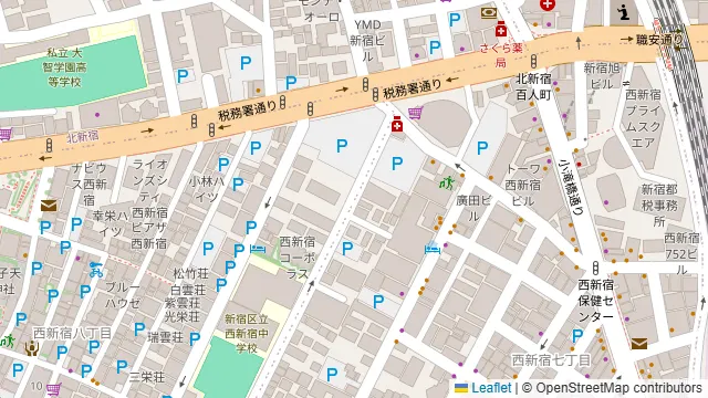 撮影スタジオLOTUS 西新宿の周辺地図