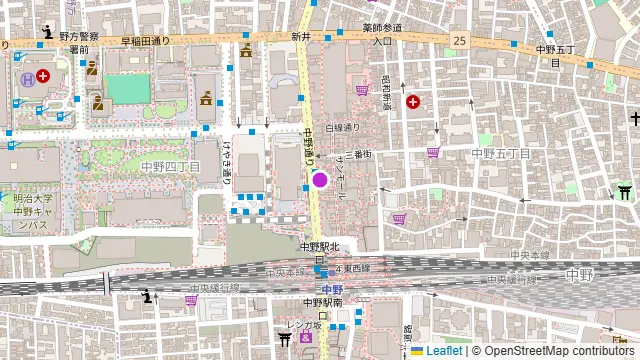 ボケリア 中野レンガ坂の周辺地図